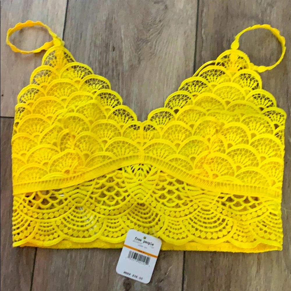 FREE PEOPLE yellow bra